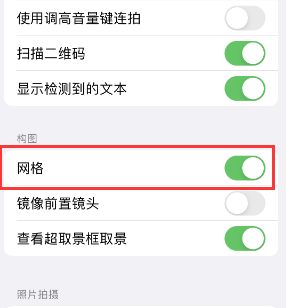 望城苹果手机维修网点分享iPhone如何开启九宫格构图功能 