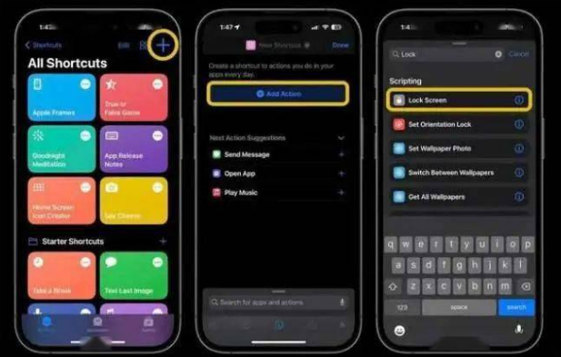 望城苹果14锁屏维修店分享iPhone14升级iOS16.4后如何创建锁屏快捷方式 