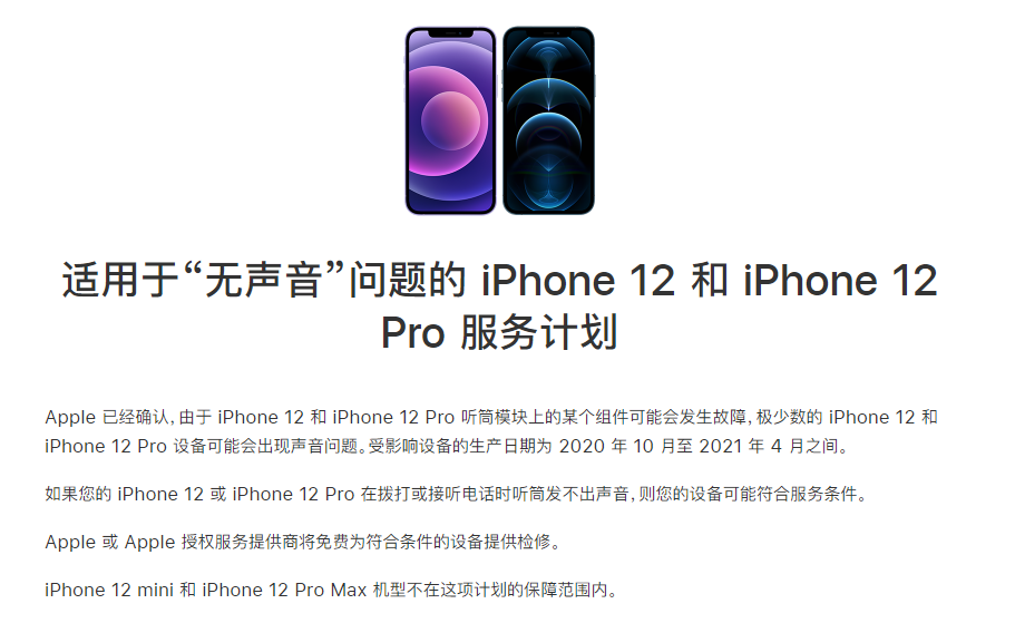 望城苹果手机维修分享iPhone 12/Pro 拨打或接听电话时无声音怎么办 