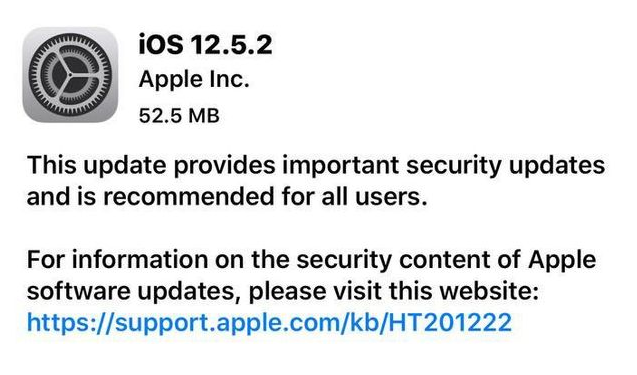 望城苹果手机维修分享iOS12.5.2发布，建议所有老苹果用户安装 